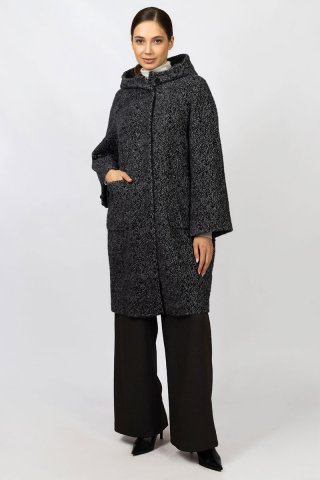 Пальто женское 1878HD-1223 `Zheno` темно-серый