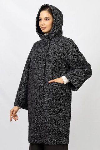 Пальто женское 1878HD-1223 `Zheno` темно-серый