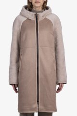 Пальто двухстороннее женское M1001-0921 `Zheno` бежевый
