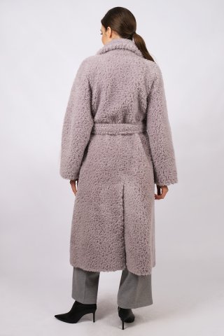 Пальто шерстяное женское 20377-1-0923 `Angello Mod` серый