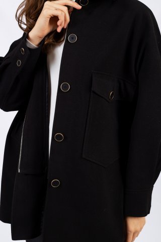 Пальто женское 112S-0123 `Zheno` черный