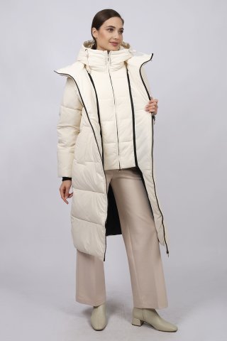 Пальто женское 28580-1023 `Zheno` молочный