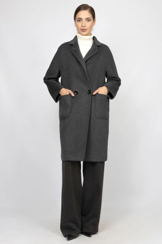 Пальто женское 681-0823 `Zheno` темно-серый