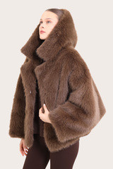 Шуба женская 20662-0925-1 `Angello Mod` шоколад