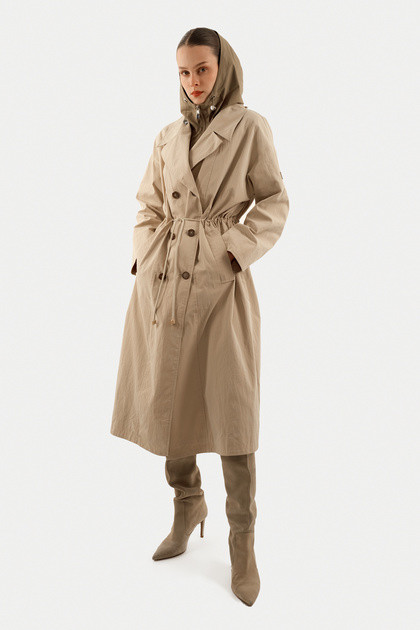 Тренч женский ZS-30283-0325-1 `Zheno Art` бежевый