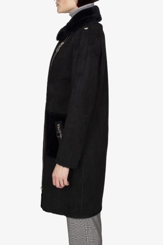 Пальто двухстороннее женское M1183-0921 `Zheno` черный