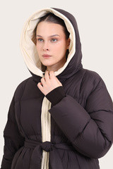 Полупальто женское 9756-3-0925-3 `Angello Mod` коричневый