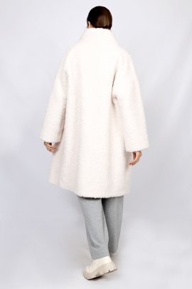 Пальто шерстяное женское 20372-0923 `Angello Mod` молочный