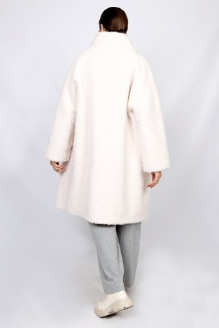 Пальто шерстяное женское 20372-0923 `Angello Mod` молочный