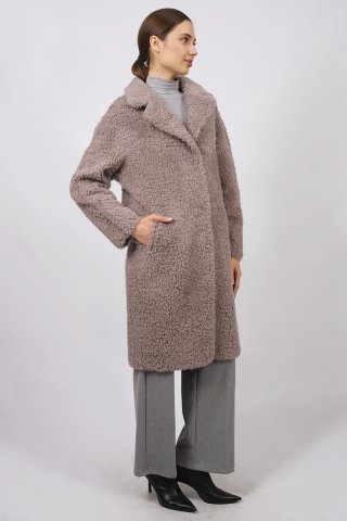 Пальто шерстяное женское 20012-0823 `Angello Mod` серый