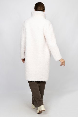Пальто шерстяное женское 20012-0823 `Angello Mod` молочный