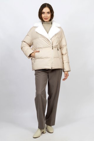 Куртка женская 302-1023 `Zheno` молочный