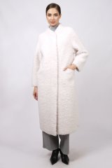 Пальто шерстяное женское 20190-0823 `Angello Mod` молочный