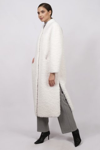 Пальто шерстяное женское 20190-0823 `Angello Mod` молочный