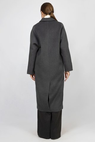 Пальто женское F32-0823 `Zheno` темно-серый