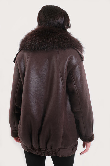 Дубленка женская R875-0926-3 `Angello Mod` коричневый