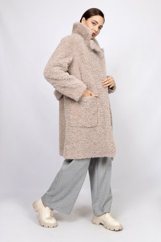 Пальто шерстяное женское 20353-0823 `Angello Mod` капучино