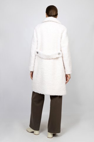 Пальто шерстяное женское 20353-0823 `Angello Mod` молочный