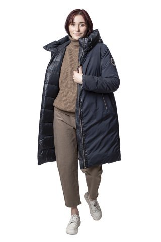 Пальто двухстороннее женское V352-1121 `Zheno` графит
