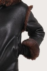Дубленка женская F20719-0926-2 `Angello Mod` черный