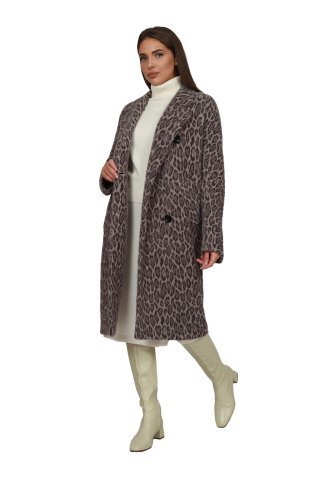 Пальто женское 1974DB-0723 `Zheno` леопард