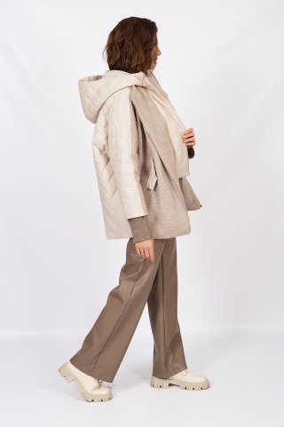 Пальто женское 1809-0123 `Zheno` бежевый