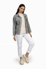 Куртка джинсовая женская 225250-0323 `Bloom` серый