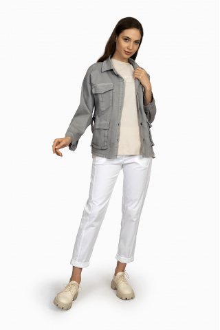 Куртка джинсовая женская 225250-0323 `Bloom` серый