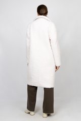 Пальто шерстяное женское 20168-0823 `Angello Mod` молочный