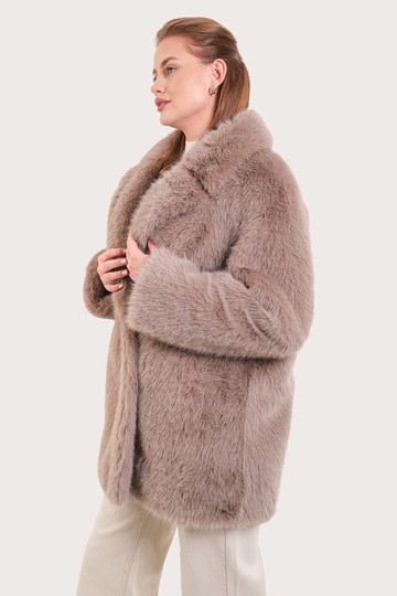 Шуба женская F20568-1-1026-2 `Angello Mod` мокко