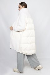 Пальто шерстяное женское 20109-0823 `Angello Mod` молочный