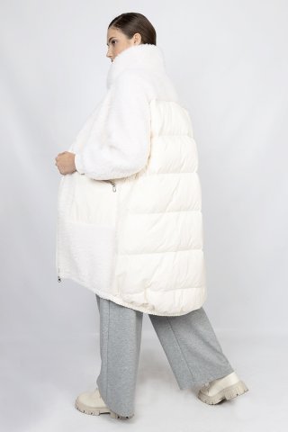 Пальто шерстяное женское 20109-0823 `Angello Mod` молочный