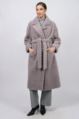 Пальто шерстяное женское 20336-0823 `Angello Mod` серый