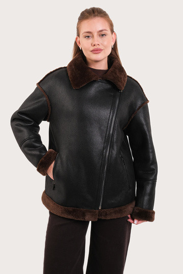 Дубленка женская R285-0926-2 `Angello Mod` черный