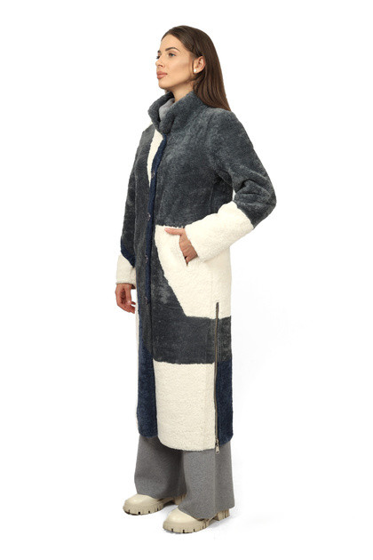 Дубленка двусторонняя женская R8281-0724-3 `Zheno Art` графит Дубленка двусторонняя женская R8281-0724-3 `Zheno Art` графит