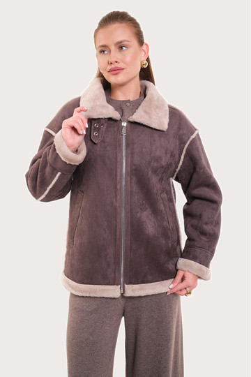 Дубленка женская R279-0926-2 `Angello Mod` графит