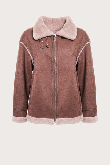 Дубленка женская R279-0926-2 `Angello Mod` коричневый