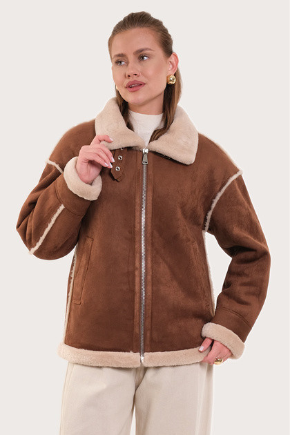 Дубленка женская R279-0926-2 `Angello Mod` темно-рыжий