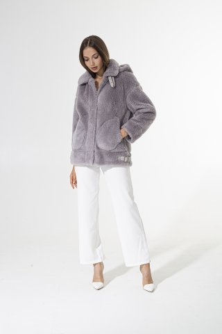 Куртка шерстяная женская 20292-0822 `Angello Mod` серый