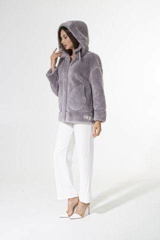 Куртка шерстяная женская 20292-0822 `Angello Mod` серый