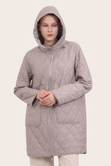 Полупальто двустороннее женское IB5208-0326-1 `Ice Bear` капучино