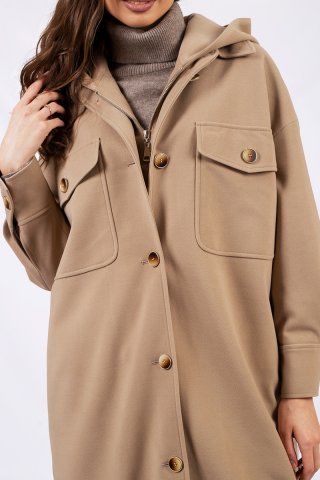Пальто женское 115S-0123 `Zheno` бежевый