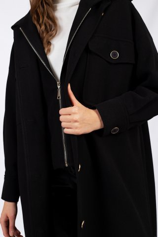 Пальто женское 115S-0123 `Zheno` черный