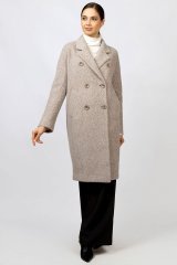 Пальто женское 1974HD-0124 `Zheno` бежевый