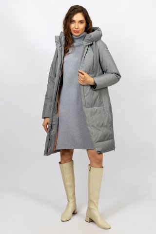 Пальто женское 106-1123 `Zheno` серый