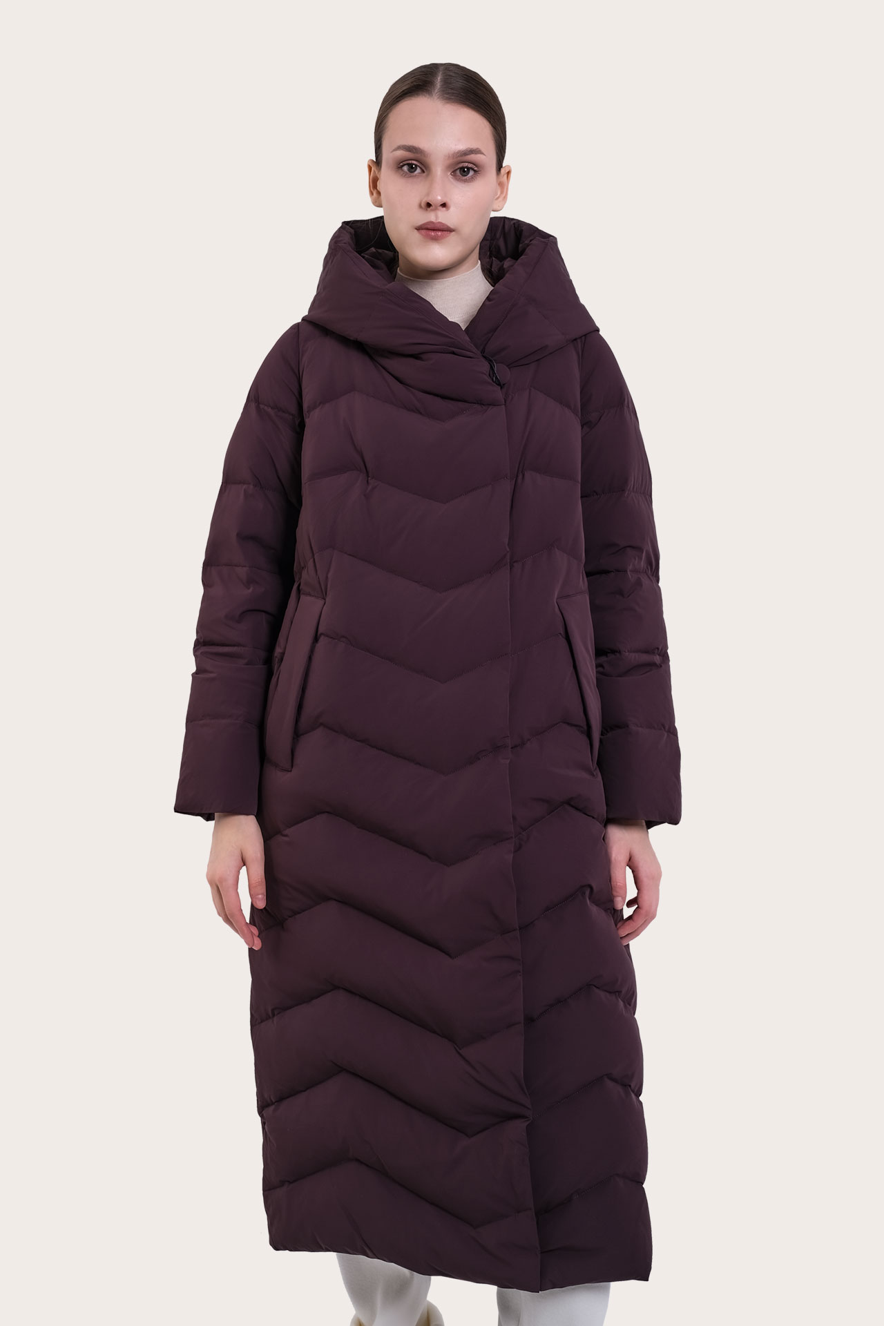 Пальто женское 9720-0925-3 `Angello Mod` бордовый