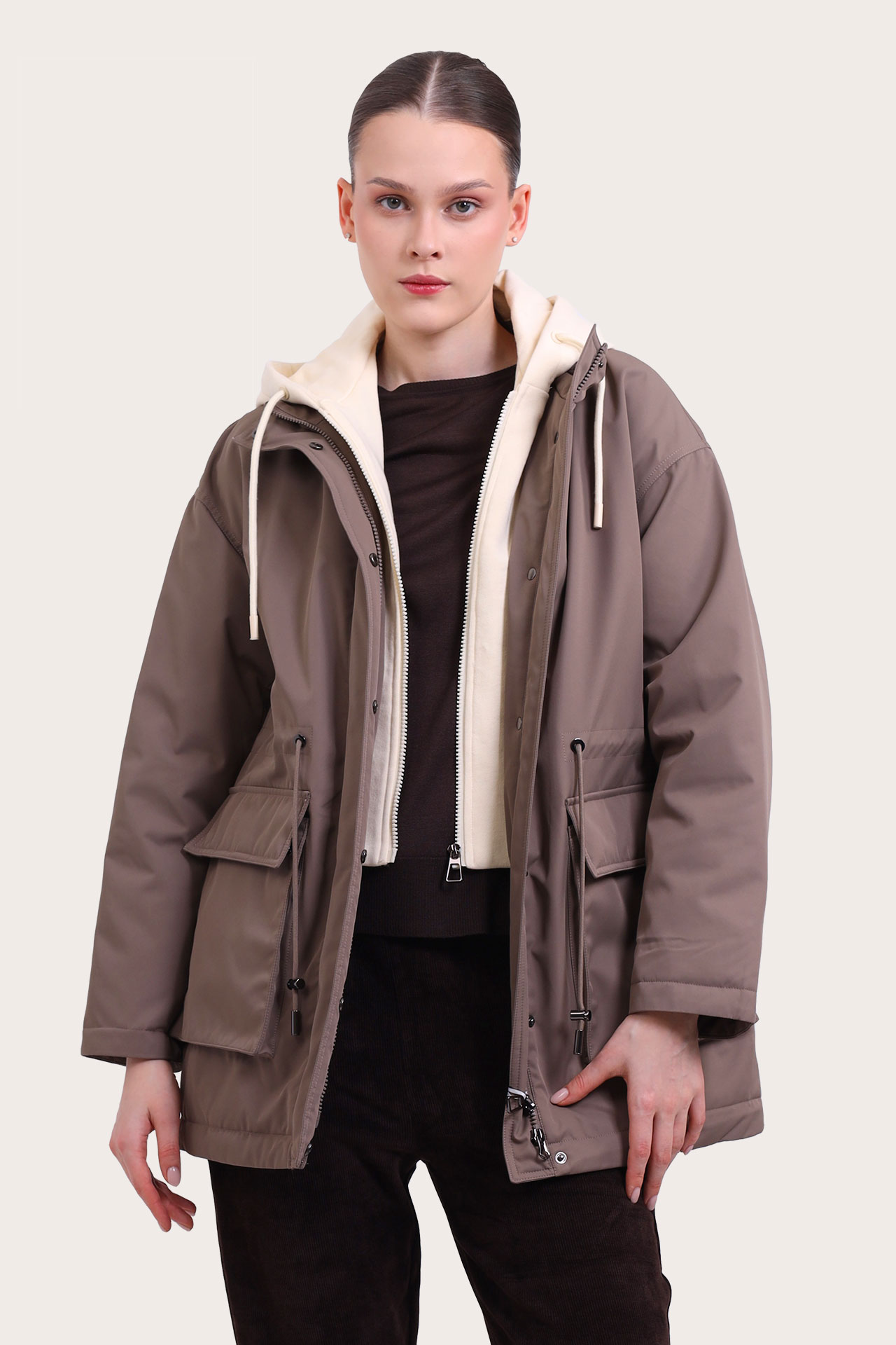 Куртка женская L5865-0226-3 `Zheno Art` капучино